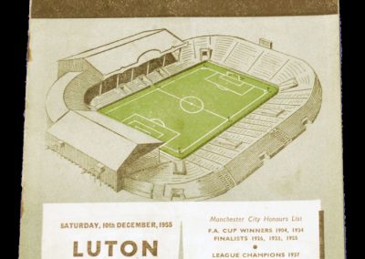Luton Town v Manchester City 10.12.1955