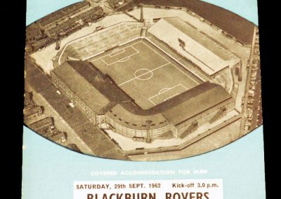 Blackburn Rovers v Manchester City 29.09.1962