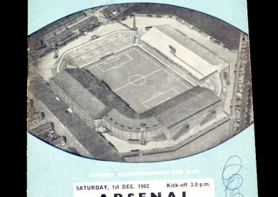 Arsenal v Manchester City 01.12.1962