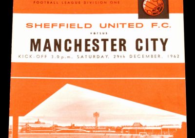 Sheffield United FC v Manchester City 29.12.1962 | Postponed