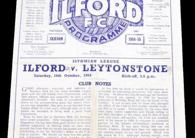 Ilford v Leytonstone 16.10.1954