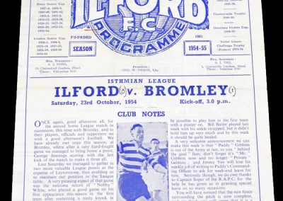 Ilford v Bromley 23.10.1954