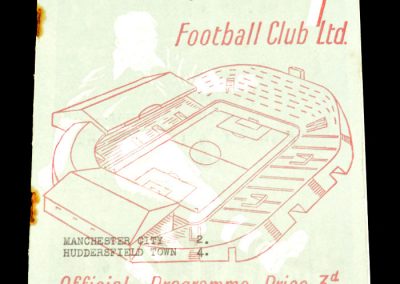Huddersfield Town v Manchester City 30.10.1954
