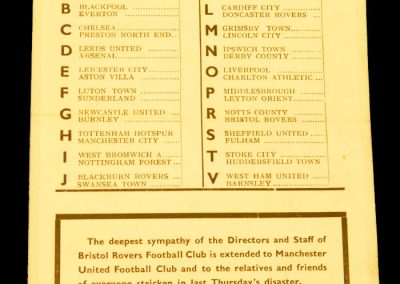 Bristol Rovers v Luton 08.02.1958 | Reserves