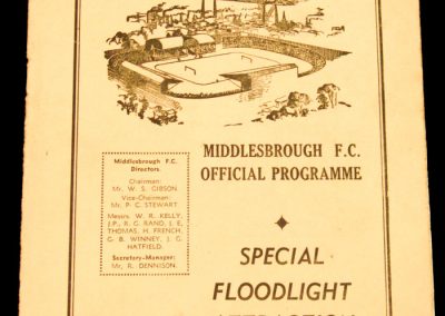 Middlesbrough FC v Bela Vista FC | 4-0 | 06.10.1958 | Tour of Europe
