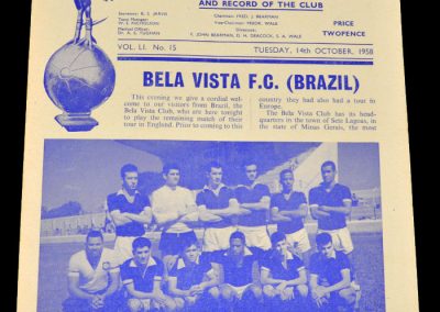 Tottenham Hotspur v Bela Vista FC | 3-1 | 14.10.1958 | Tour of Europe