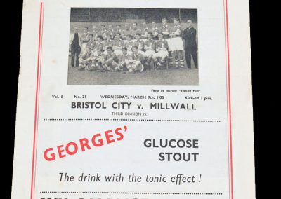 Bristol City FC v Millwall 09.03.1955