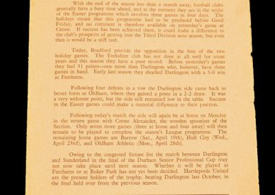 Bradford Park Avenue v Darlington FC 05.04.1958