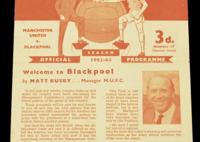 Blackpool v Manchester United 23.02.1963