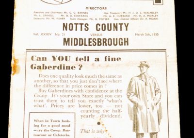 Notts County v Middlesbrough 05.03.1955