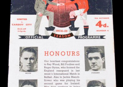 Cardiff City v Manchester United 09.10.1954