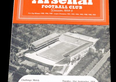 Grasshoppers (Zurich) v Arsenal 21.09.1954