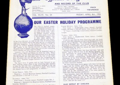 Tottenham hotspur v Arsenal Reserves 08.04.1955