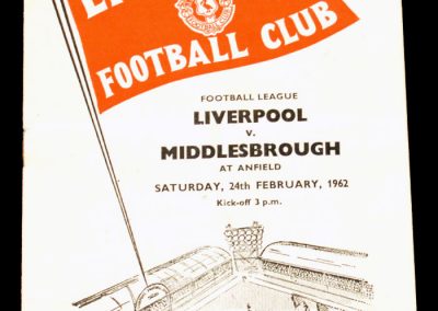 Liverpool v Middlesbrough 24.02.1962