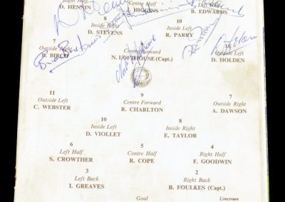 Bolton Wanderers v Manchester United 03.05.1958 | FA Cup Final | Signatures
