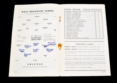 Arsenal v West Bromwich Albion 28.08.1954
