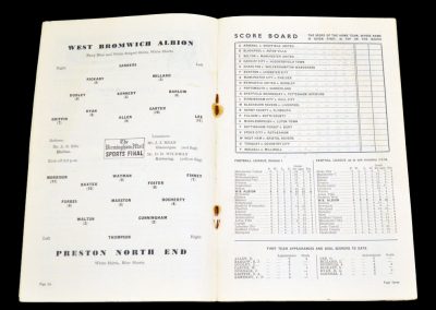 Preston North End v West Bromwich Albion 11.09.1954