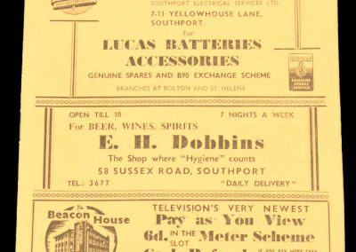Southport v Manchester United 17.01.1962