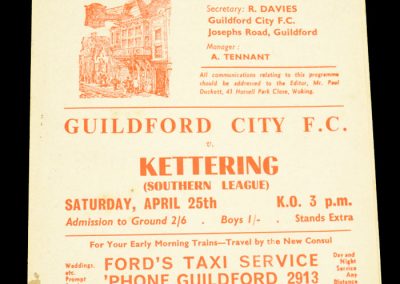 Guildford City v Kettering 25.04.1964