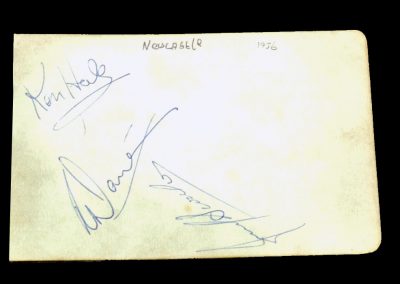 Newcastle Team Player Autographs 1956