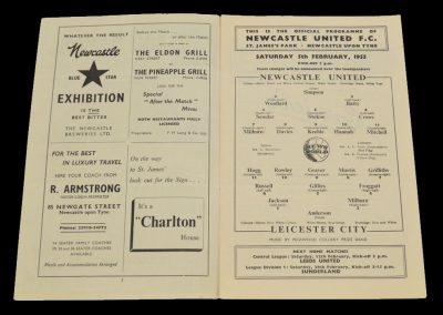 Leicester City v Newcastle United 05.02.1955
