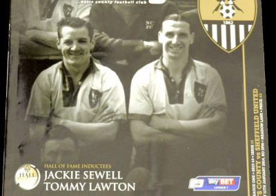 Notts County v Sheffield United 11.01.2014 | Hall of Fame