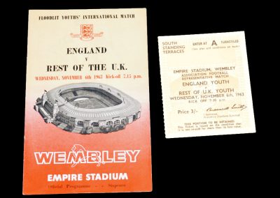 England v Rest Of The UK 06.11.1963 | & Ticket