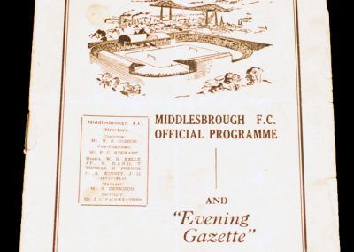 Middlesbrough FC v West Ham United 30.10.1954