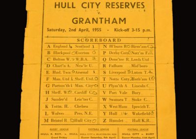 Hull City Reserves v Grantham 02.04.1955
