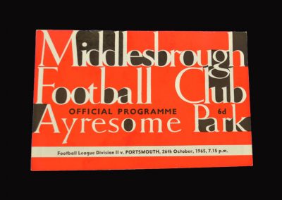 Middlesbrough v Portsmouth 26.10.1965