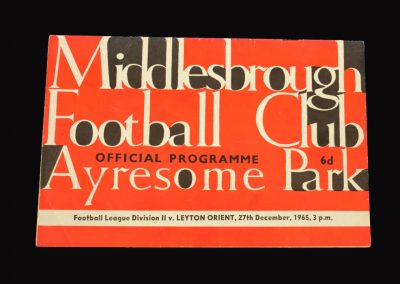 Middlesbrough v Leyton Orient 27.12.1965