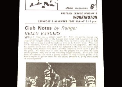 QPR v Workington 05.11.1966