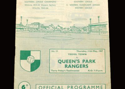 QPR v Yeovil 11.05.1967 - Terry Foley Testimonial