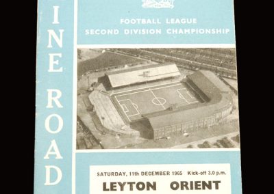 Man City v Leyton Orient 11.12.1965