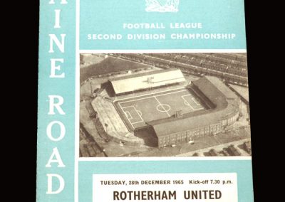 Man City v Rotherham 27.12.1965 (postponed)