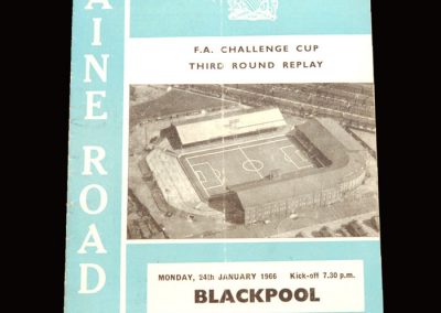 Man City v Blackpool 24.01.1966 - FA Cup 3rd Round Replay