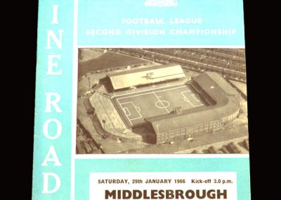 Man City v Middlesbrough 29.01.1966