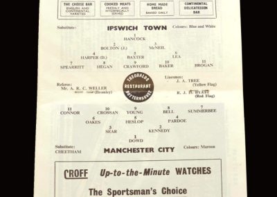 Man City v Ipswich 23.04.1966