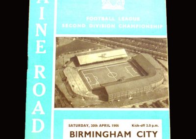 Man City v Birmingham 30.04.1966