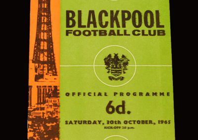 Man Utd v Blackpool 30.10.1965