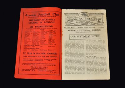 Arsenal v Spurs 20.10.1934