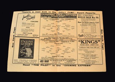 Arsenal v Liverpool 05.01.1935 | Everton Reserves v Preston Reserves 05.01.1935