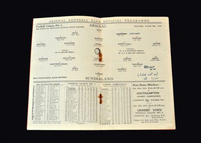 Arsenal v Sunderland 09.03.1935