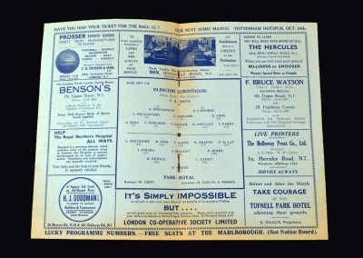 Islington Corinthians v Park Royal 12.10.1935