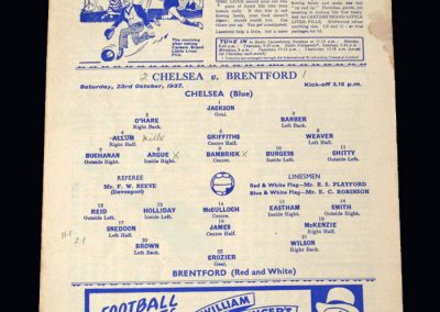 Chelsea v Brentford 23.10.1937