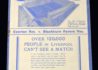 Everton Reserves v Blackburn Reserves 02.02.1938