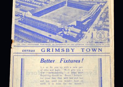 Everton v Grimsby 31.08.1938