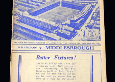Everton v Middlesbrough 05.11.1938