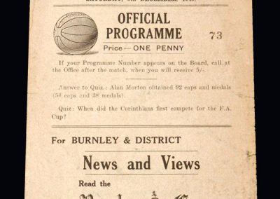 Man Utd v Burnley 08.12.1945