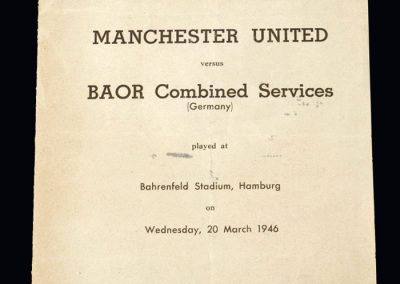 Man Utd v BOAR Combined Services 20.03.1946